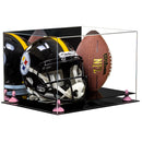 full size football and helmet display case for sale on Better Display Cases
