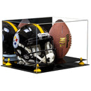 full size football and helmet display case for sale on Better Display Cases