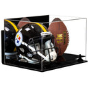 full size football and helmet display case for sale on Better Display Cases