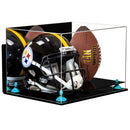 full size football and helmet display case for sale on Better Display Cases