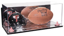 full size football and helmet display case for sale on Better Display Cases