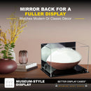 Full-Size Football Display Case Horizontal - Mirror No Wall Mounts (A004/B41)