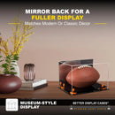 Full-Size Football Display Case Horizontal - Mirror No Wall Mounts (A004/B41)