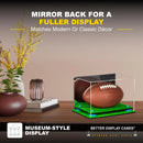Full-Size Football Display Case Horizontal - Mirror No Wall Mounts (A004/B41)