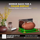 Full-Size Football Display Case Horizontal - Mirror No Wall Mounts (A004/B41)