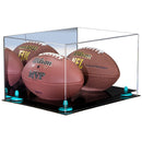 full size two football display case for sale on Better Display Cases