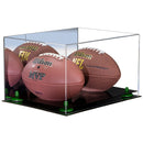 full size two football display case for sale on Better Display Cases