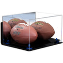 full size two football display case for sale on Better Display Cases