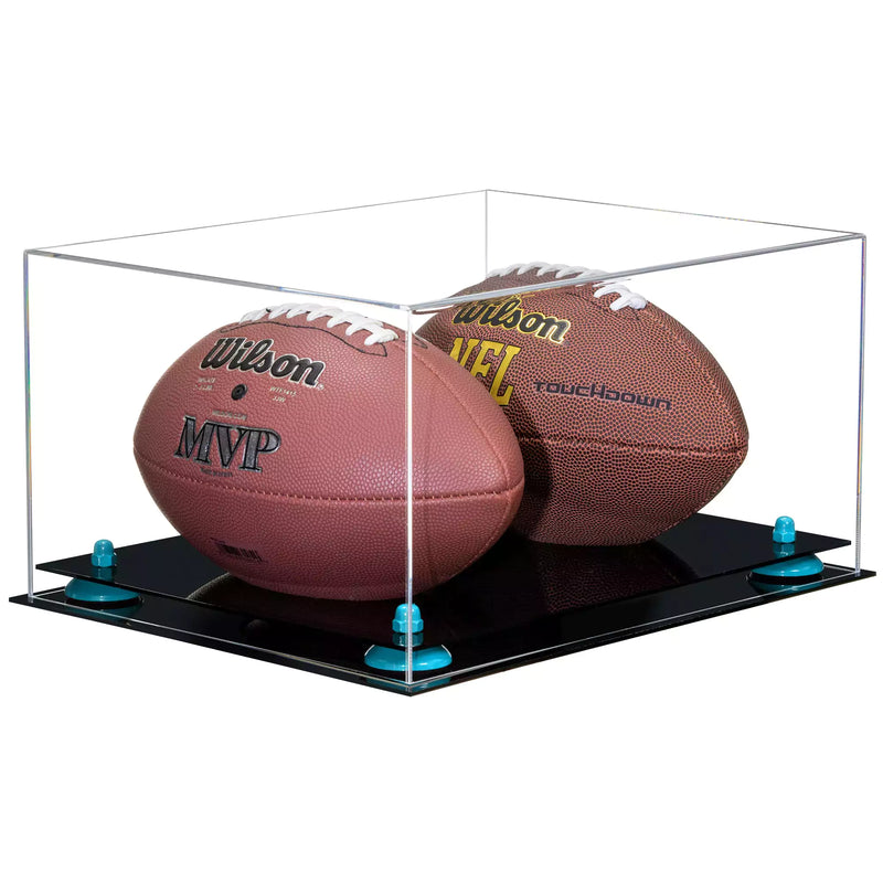 full size two football display case for sale on better display cases