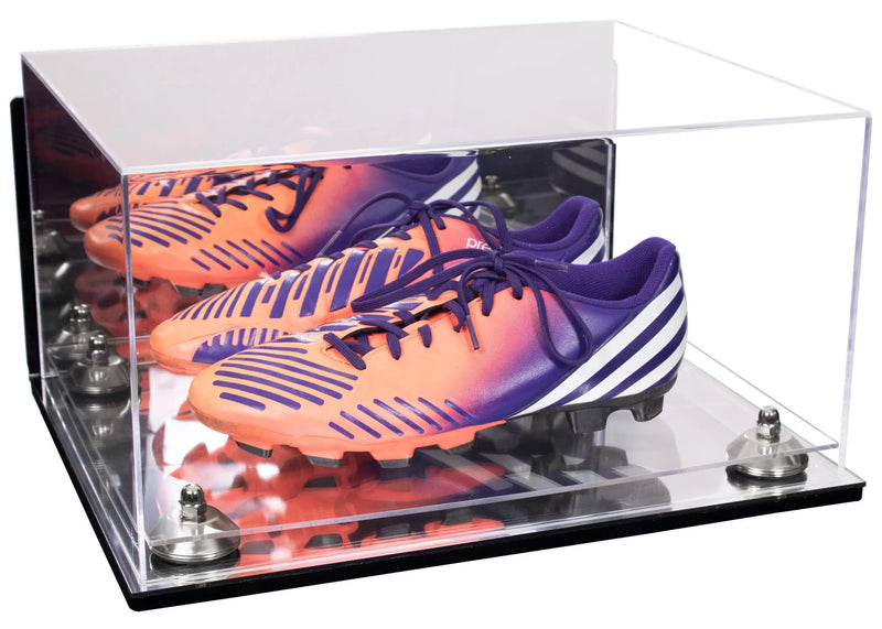 large display case for basketball shoes, socces, football for sale at better display cases