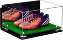 large display case for basketball shoes, socces, football for sale at better display cases