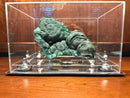 Collector-grade malachite specimen acrylic display case