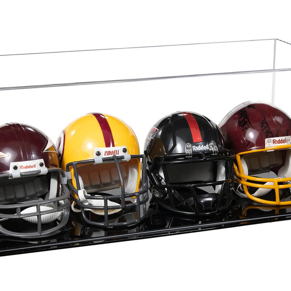 Acrylic Four Miniature Football Helmet Display Case