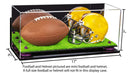 mini helmet and football display case for sale at better display cases