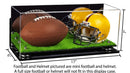 mini helmet and football display case for sale at better display cases