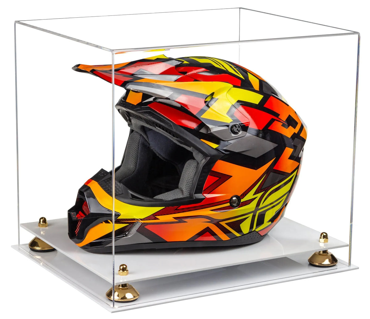 cases concerning motorcycle helmets White Base Acrylic Nascar or Motocross Racing Helmet Display Case Clear - White Base / Silver Risers 13 inches Deep Size:1000ft women's handbag 7 Best Places to