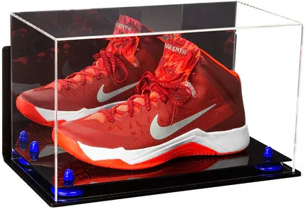 single shoe display case for football, soccer, basketball for sale on Better Display Cases