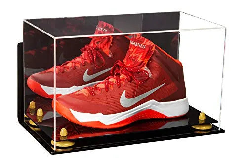 single shoe display case for football, soccer, basketball for sale on Better Display Cases