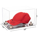 Clear Case Mirror Base with Gold Risers Dimension