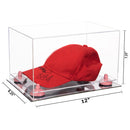 Clear Case Mirror Base with Pink Risers Dimension