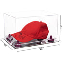 Clear Case Mirror Base with Purple Risers Dimension