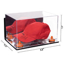 Mirror Wall Mount Case Mirror base with Orange Risers Dimension