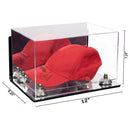 Mirror Wall Mount Case Mirror base with Silver Risers Dimension