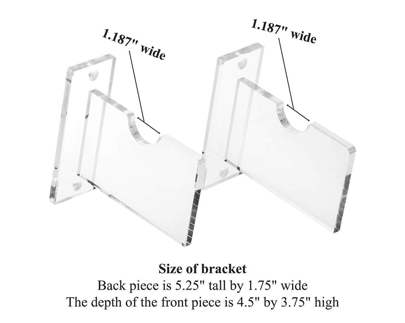 Deluxe Clear Broom Horizontal Wall Mounts Bracket (A023-BD-SS)