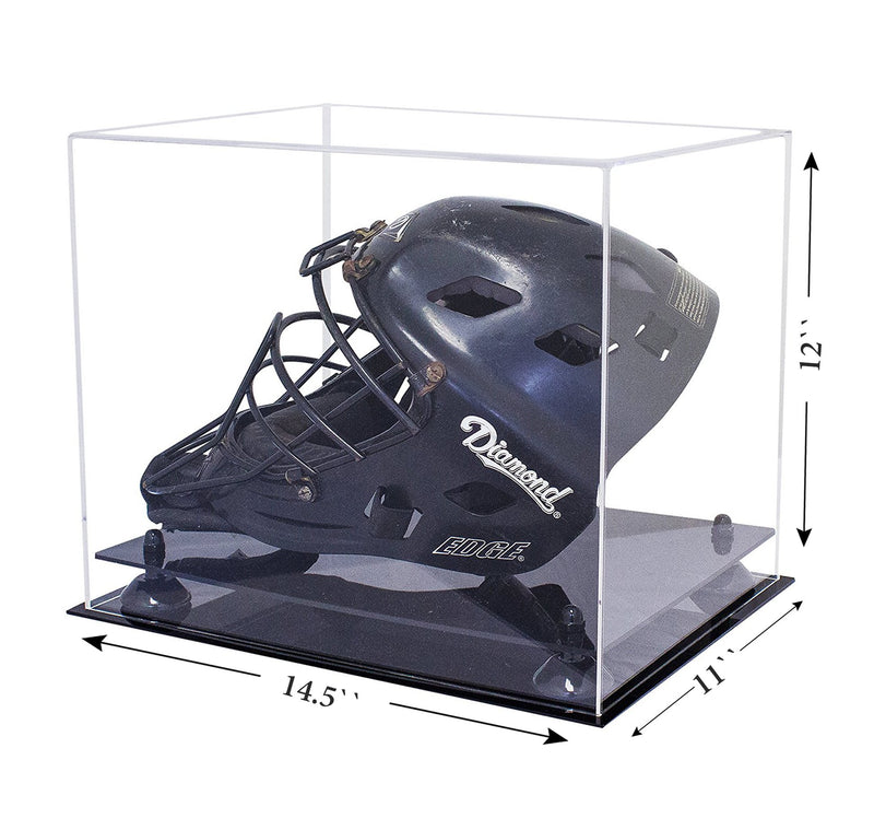 14.5x11x12 Black Based Catchers Helmet Display Case
