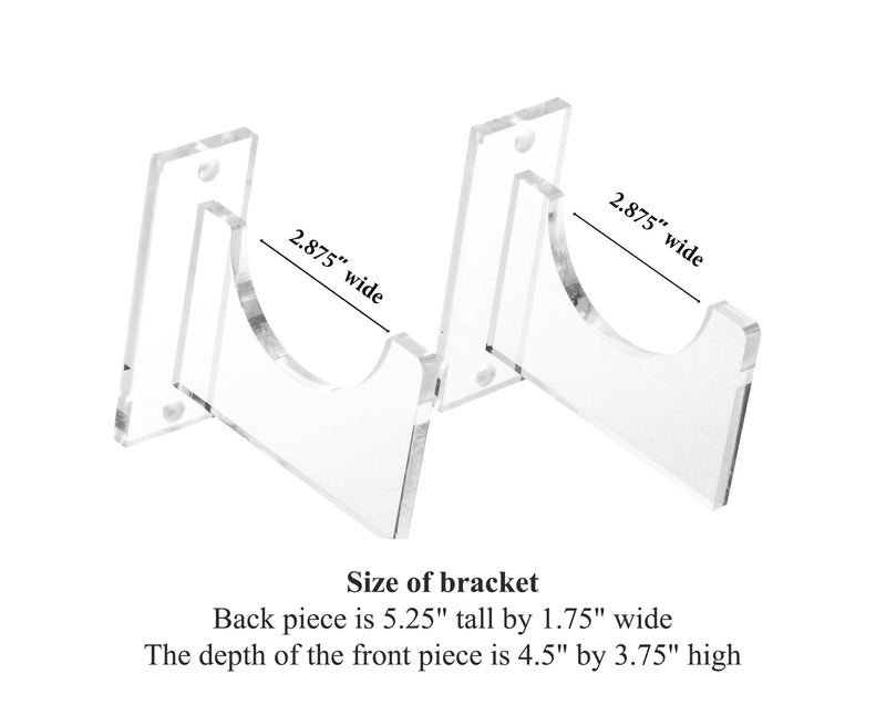 Wall Mount for<br>Baseball Bat<br>Display Tube<br>(Brackets Only)<br><sub>(A023-BBT-LL)</sub>, Display Case, Better Display Cases, Better Display Cases - Better Display Cases