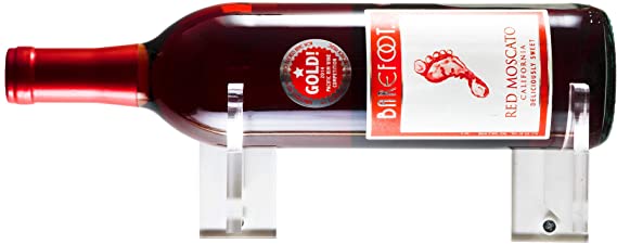Clear Acrylic Wine Bottle Display Bracket -  Crystal Clear
