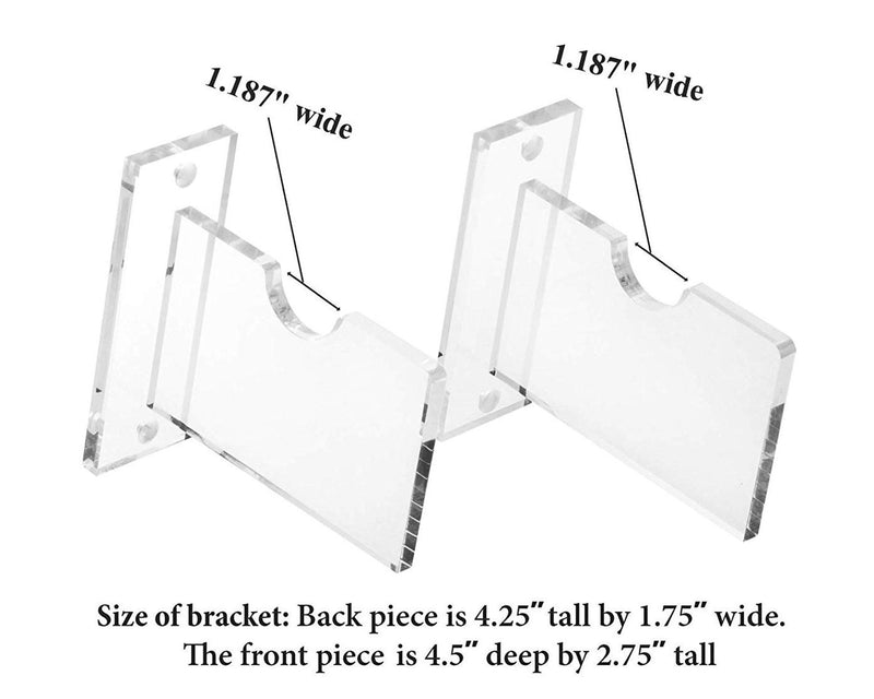 Deluxe Clear Acrylic Hockey Stick Wall Mount Bracket (A023-H-SS)