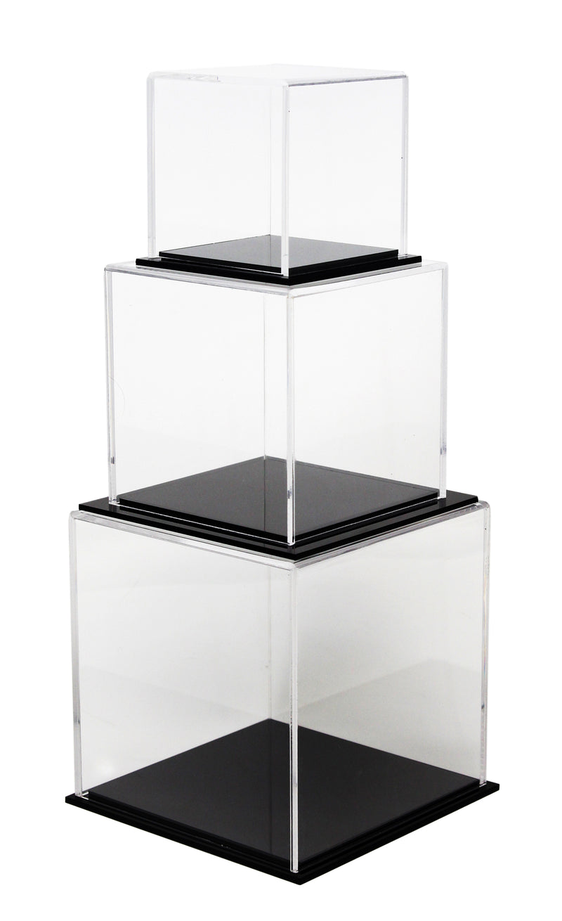 Deluxe Acrylic Cube Display Nesting Risers Set of Three - 3" cubes, 4" cubes and 5" cubes, Display Case, Better Display Cases, Better Display Cases - Better Display Cases