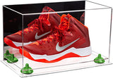 Acrylic Large Single Shoe Display Case for Basketball Shoe, Soccer, Football Cleat - 15x8x9 Mirror No Wall Mount (V11/A013)
