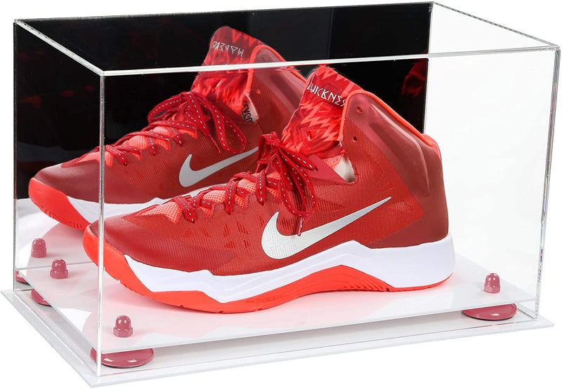 Acrylic Large Single Shoe Display Case for Basketball Shoe, Soccer, Football Cleat - 15x8x9 Mirror No Wall Mount (V11/A013)
