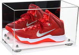 Acrylic Large Single Shoe Display Case for Basketball Shoe, Soccer, Football Cleat - 15x8x9 Mirror No Wall Mounts (V11/A013)