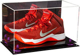 Acrylic Large Single Shoe Display Case for Basketball Shoe, Soccer, Football Cleat - 15x8x9 Mirror No Wall Mounts (V11/A013)