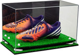 Acrylic Large Single Shoe Display Case for Basketball Shoe, Soccer, Football Cleat - 15x8x9 Mirror No Wall Mounts (V11/A013)