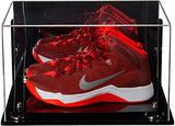 Acrylic Large Single Shoe Display Case for Basketball Shoe, Soccer, Football Cleat - 15x8x9 Mirror No Wall Mount (V11/A013)