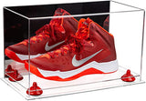 Acrylic Large Single Shoe Display Case for Basketball Shoe, Soccer, Football Cleat - 15x8x9 Mirror No Wall Mount (V11/A013)
