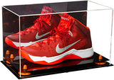 Acrylic Large Single Shoe Display Case for Basketball Shoe, Soccer, Football Cleat - 15x8x9 Mirror No Wall Mounts (V11/A013)