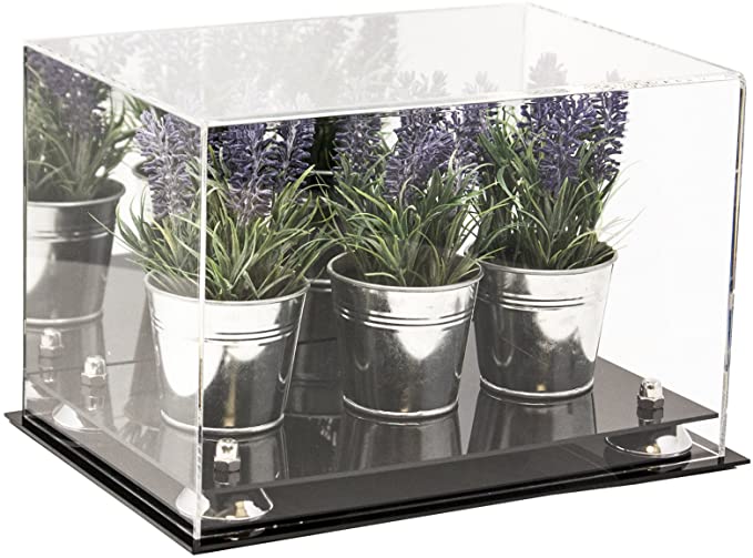 Acrylic Versatile Display Case 12 X 8.25 X 8 - Mirror no Wall Mounts (V41/A004)
