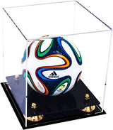 Acrylic Mini - Miniature (not Full Size) Soccer Ball Display Case - Clear (B03/A015)