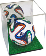 Mini/Miniature (not Full Size) Soccer Ball Display Case - Mirror No Wall Mounts (B03/A015)