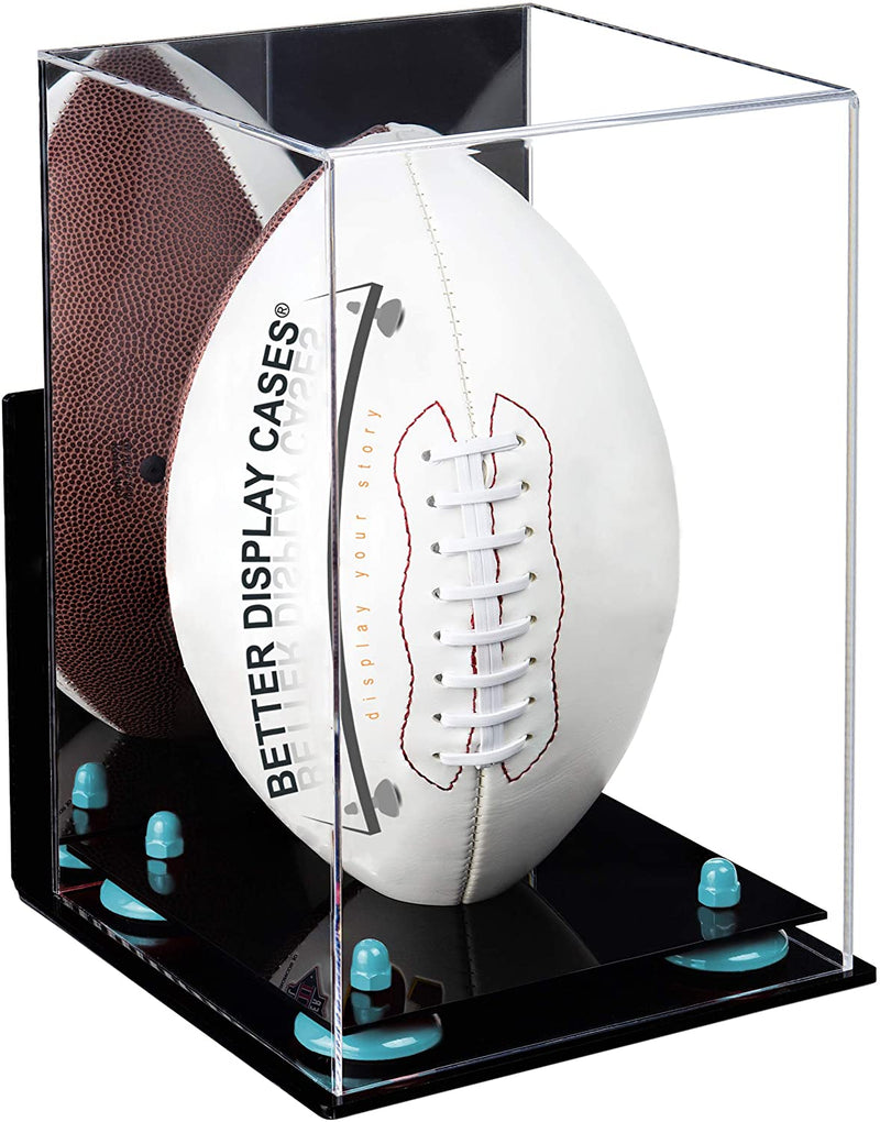 Full-Size Football Display Case Vertical - Mirror Wall Mount (B42/A060)