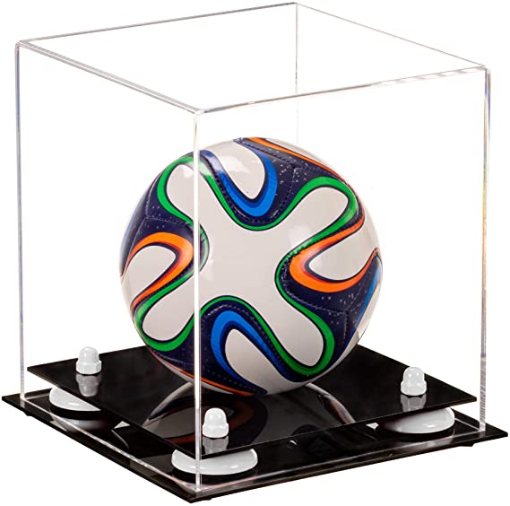 Acrylic Mini - Miniature (not Full Size) Soccer Ball Display Case - Clear (B03/A015)