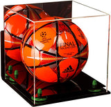 Acrylic Soccer Ball Display Case - Mirror Wall Mounts (B02/A027)