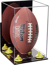 Full-Size Football Display Case Vertical - Mirror No Wall Mounts (B42/A060)