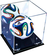 Mini/Miniature (not Full Size) Soccer Ball Display Case - Mirror Wall Mounts (B03/A015)