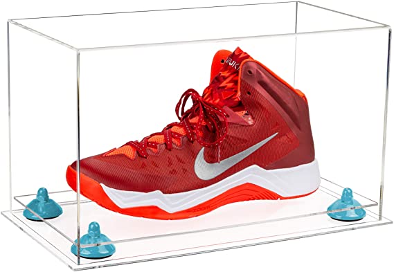 Acrylic Large Single Shoe Display Case for Basketball Shoe, Soccer, Football Cleat - 15x8x9 Clear (V11/A013)